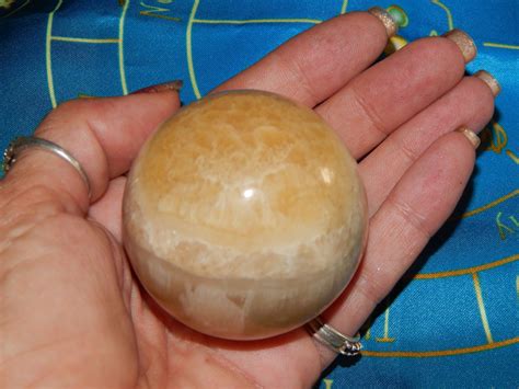 Genuine Honey Calcite Sphere Genuine Amber Calcite Orb 50mm