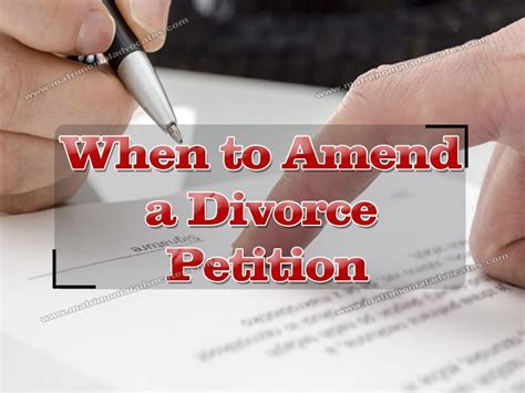 How To Amend Divorce Papers