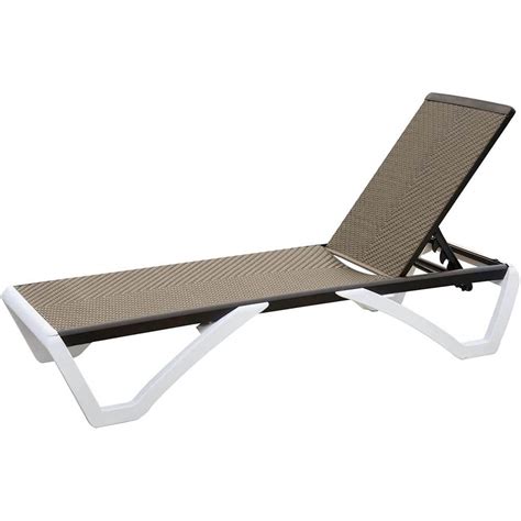 Brown Wicker Chaise Lounge Adjustable Pool Lounge Chairs With Arm All