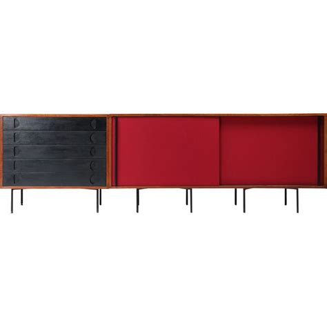 Vintage Black And Red Sideboard By Franco Campo And Carlo Graffi Italy