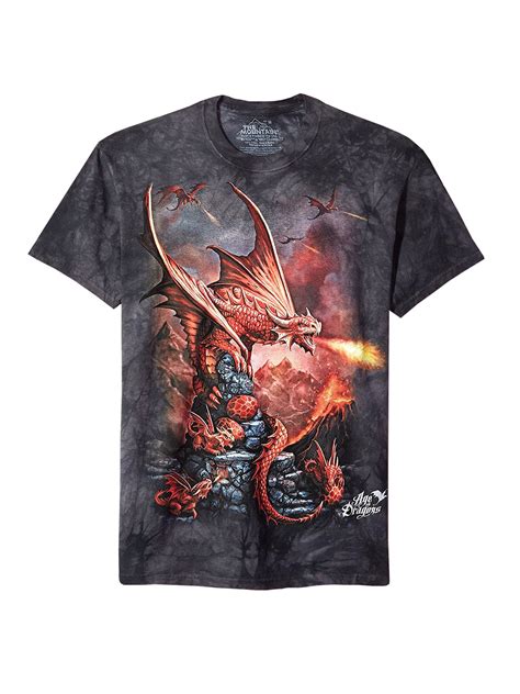 The Mountain Unisex Red Dragon T Shirt Top Fire Breathing Lizard Tee