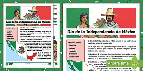 Independencia de México Hoja de información Twinkl