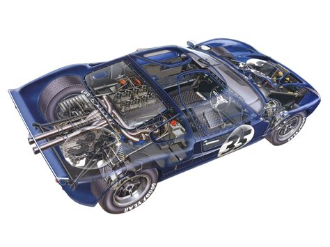 Ford GT40 Cutaway Drawing in High quality