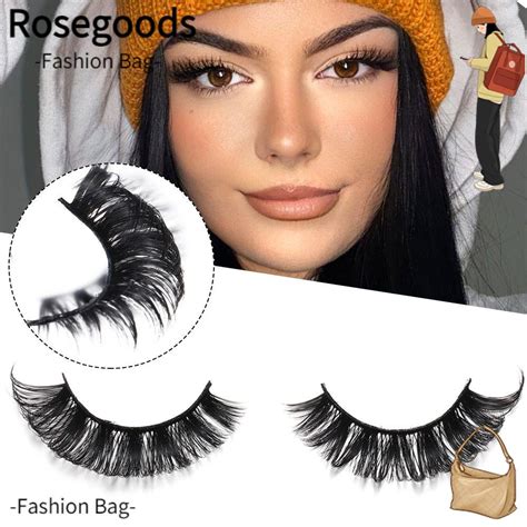 ROSE False Eyelashes Eyelashes Makeup D Curl Russian Strip Lashes For