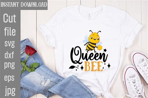 Queen Bee Svg Cut File Graphic By Simacrafts · Creative Fabrica