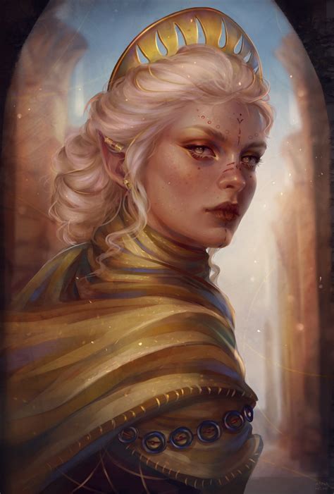 Sand Elf Noble Character Portraits Fantasy Characters Fantasy Portraits