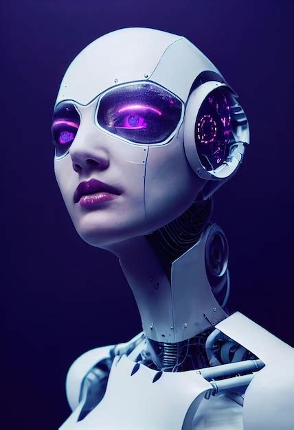 Premium Photo Portrait Of A Futuristic Female Robot An Artistic