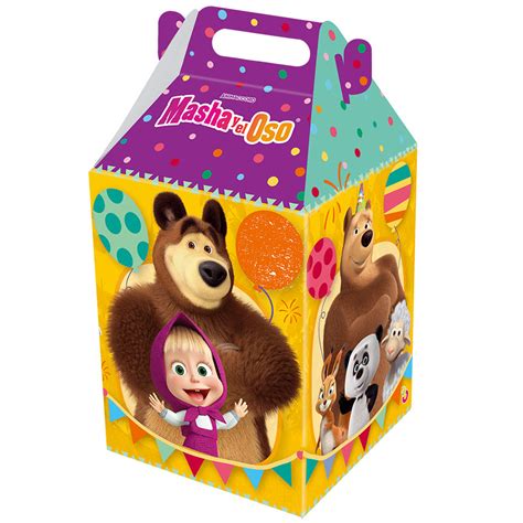 PACK DE CAJAS SORPRESA MASHA Y EL OSO X6 Kingo Cotillón