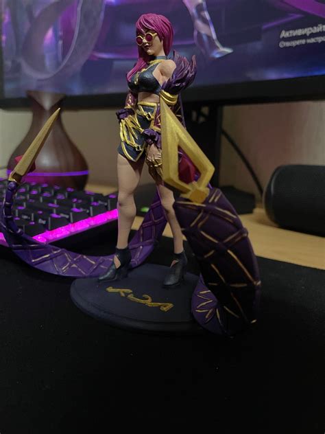 Kda Evelynn Figure League Of Legends Handmade Painted Statue Etsy