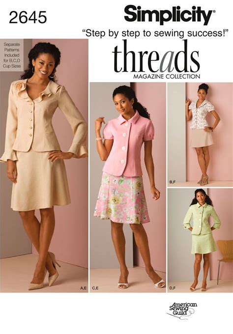 Womens Suit Threads Collection Pattern 2645 Simplicitypatterns Suit