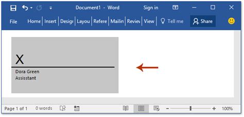 How to create an Outlook signature line in Word?