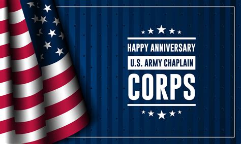 Happy US Army Chaplain Corps Anniversary Background Vector Illustration