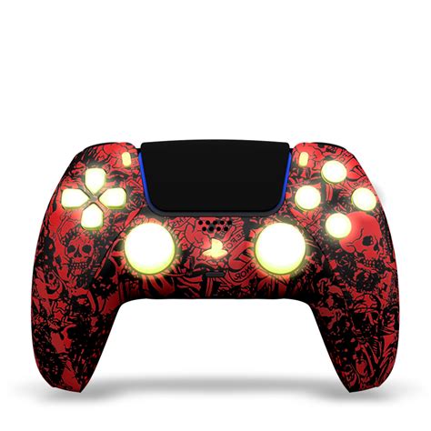 Manette PS5 Custom El Diablo Kit Leds Draw My Pad