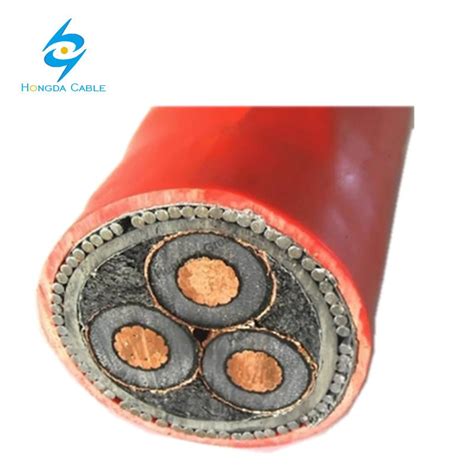 BS6622 6 35 11kv 3 Core Cu XLPE PVC Swa Steel Wire Armored Cable BS