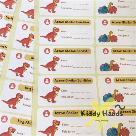jual label stiker nama buku tulis  buku paket anak costum laki laki