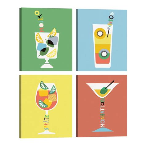 Fine Art Canvas Stylish Cocktails Wall Art Canvas Art Prints Masterpiece Art Gallery