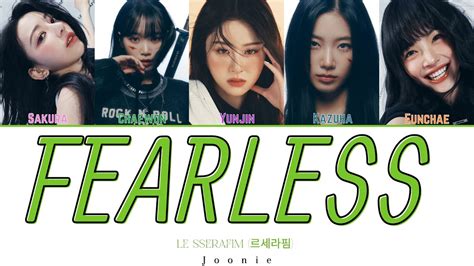 Le Sserafim 르세라핌 Fearless Lyrics Color Coded Lyrics Hanromeng