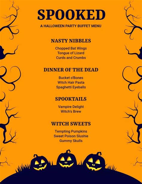 Free Halloween Menu Templates Photoadking