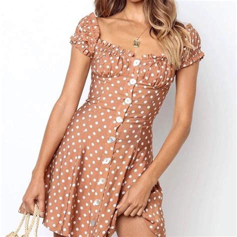 Polka Dot Mini Dresses With Sleeves Off Shoulder Dress Short Sleeve Dresses