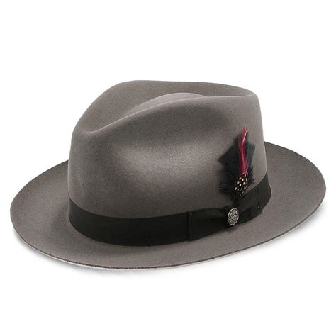 Mens Stetson Chatham Wool Felt Fedora Hat 238 In Brim