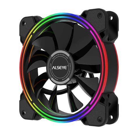 Ventilador Fan Rgb Halo Alseye Ajustable Rgb Negro Black