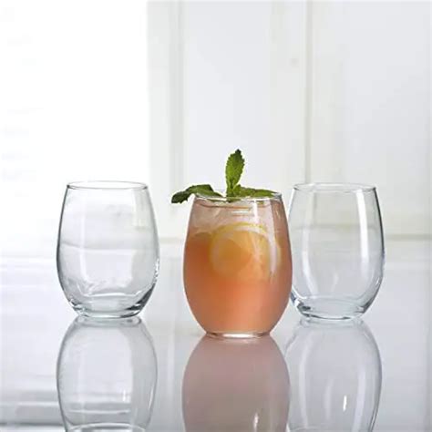 Amazon Basics Stemless Wine Glasses Set Of 4 15 Oz Advanced Mixology