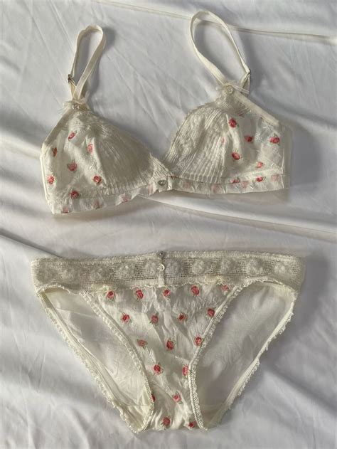 Coquette Dior Vintage Rose Silk Lingerie Bud Lilly Rose Depp