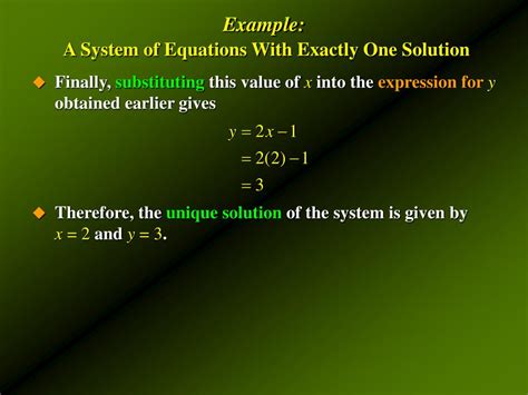 Ppt Systems Of Linear Equations An Introduction Unique Solutions