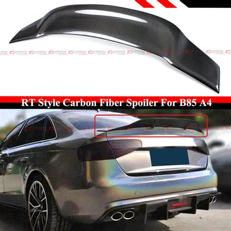 For 2013 2016 Audi A4 B85 Sedan Highkick Duckbill Rt Carbon Fiber