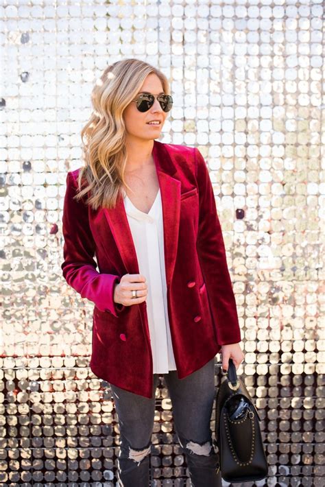 Red Velvet Blazer Shine Bright With Nordstrom This Holiday Season