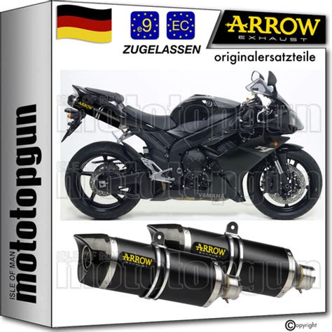 Auspuff Zugelassen Schwarz C Thunder Arrow Fur Yamaha Yzf 1000 R1 2007