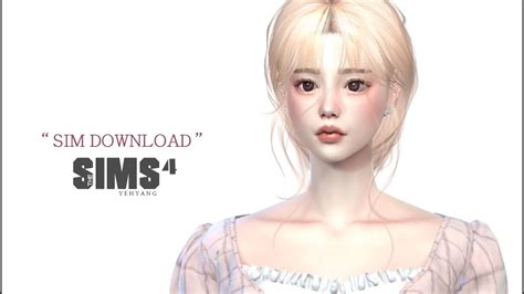 심즈4 심만들기 귀여운 여심 배포 Sims 4 Cas Cc Links Youtube Otosection