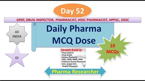 Daily Pharma Mcq Dose Day Ii Important Pharma Related Mcqs With