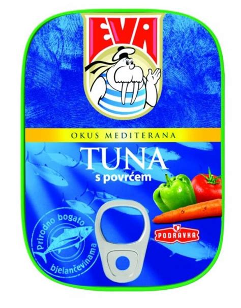 Tuna s povrćem ili fileti u biljnom ulju Eva 115 g Akcija Njuškalo