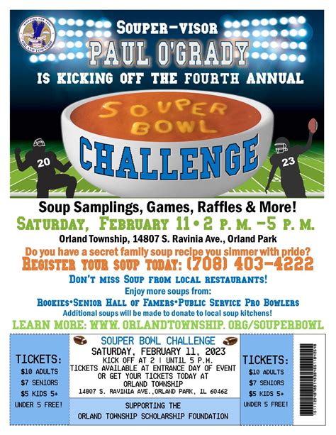 Orland Township Announces 4th Annual Souper Bowl Challenge Orland Park Il Patch