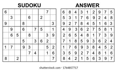 Sudoku Logic Puzzle Game Vector Logic Stock Vector (Royalty Free ...