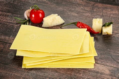 Uncooked raw Lasagna dry sheets 35335489 Stock Photo at Vecteezy