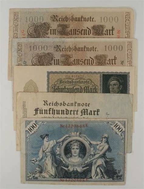 German Banknote Set History Of The German Currency 1910, 41% OFF