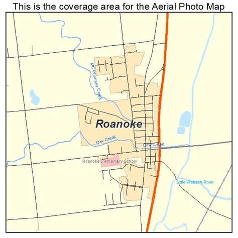 Aerial Photography Map of Roanoke, IN Indiana