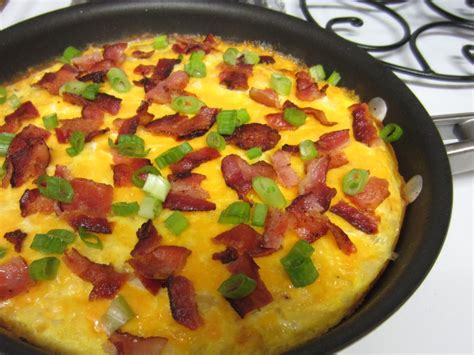 Cheesy Bacon Potato Frittata Love To Be In The Kitchen