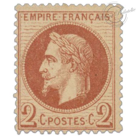 FRANCE N26A TYPE NAPOLÉON TIMBRE NEUF SIGNÉ 1862