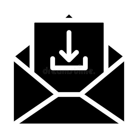 Icono Plano Del Vector Del Glyph Del Correo Electr nico Ilustración del