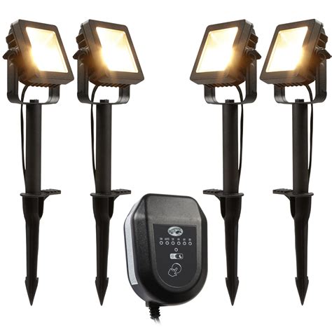 Paradise Low Voltage Black Outdoor Integrated Led Landscape Path Light Kit 6 Pack Tools Home