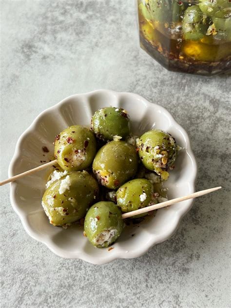 Spicy Feta Stuffed Olives Something Nutritious