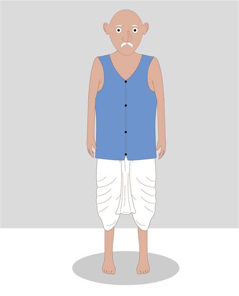 Village old man front view cartoon character design 29566705 Vector Art ...