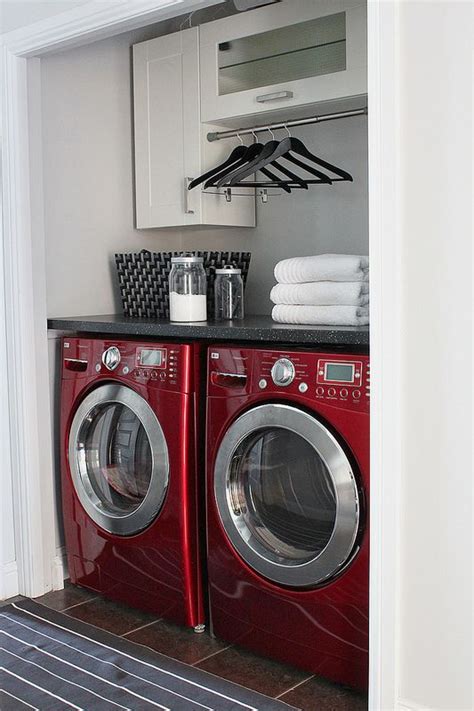 Red Washer Dryer Red Laundry Rooms Red Washer And Dryer Laundry