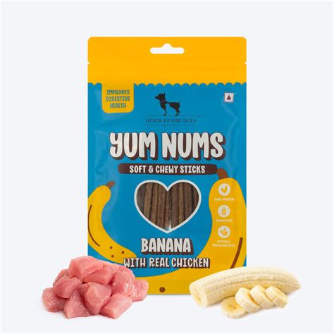 Huft Yum Nums Soft And Chewy Sticks Banana With Real Chicken Treat For D Heads Up For Tails