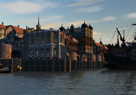 Medieval London bridge | CGTrader