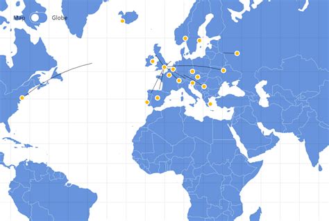 Map with Animated Lines - amCharts