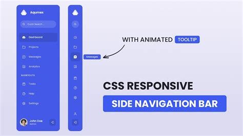 Animated Sidebar Menu Using Html And Css And Javascript Responsive